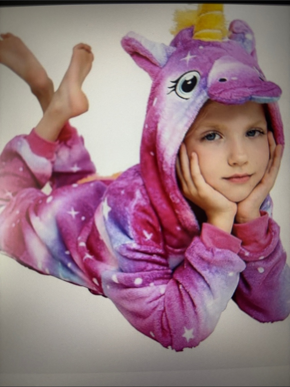 Pink Unicorn Plush Kids Onesie Jammies